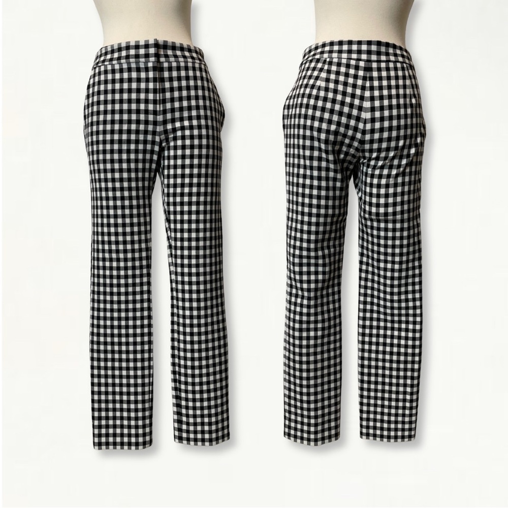 NWOT Diane von Furstenberg Genesis Gingham Pants Women’s Size 0 - Picture 4 of 15